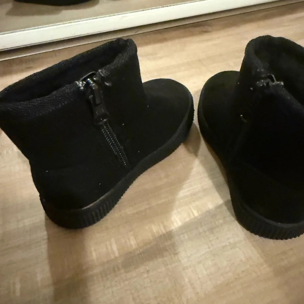 Cat & Jack Toddler Arlo Shearling Style Boots Black 6T